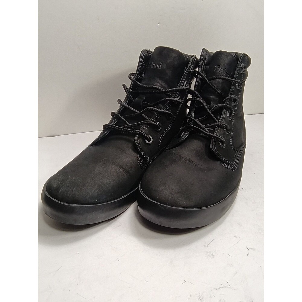 Timberland Black Nubuck Ankle women's Boots Lace Up Size 9 Comfort Rubber Sole